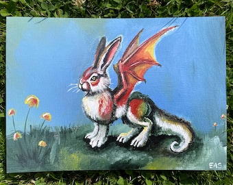 Conejo Dragón – Estampado de Criatura Mítica