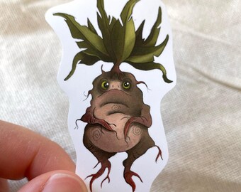 Sticker mandrake | Fantastic Beasts-fanart | Hoge kwaliteit | dagboeksticker