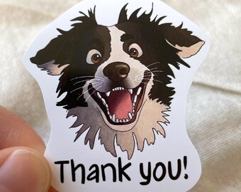 Pegatina de Border Collie / Pegatina de agradecimiento / Alta calidad / Pegatina de diario