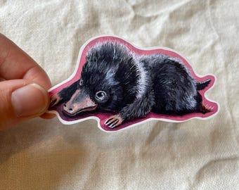 Pegatina de Niffler / Animales fantásticos / Alta calidad / Pegatina de diario