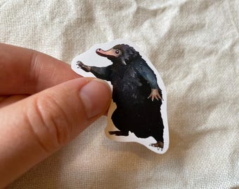 Pegatina de Niffler / Animales fantásticos / Alta calidad / Pegatina de diario