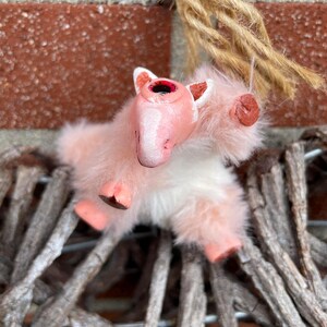 Cute pink horse monster | art doll | tiny fantasy creature | ideal pet | posable