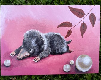 Travieso acaparador de oro - Ilustración de animales fantásticos