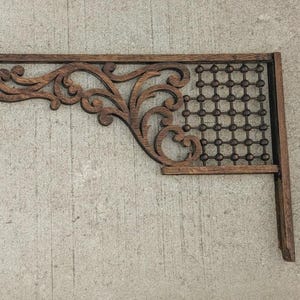 1880s Victorian Fretwork Stick & Ball &quot;Gingerbread&quot; Architectural Salvage Oak Scrollwork Spandrel