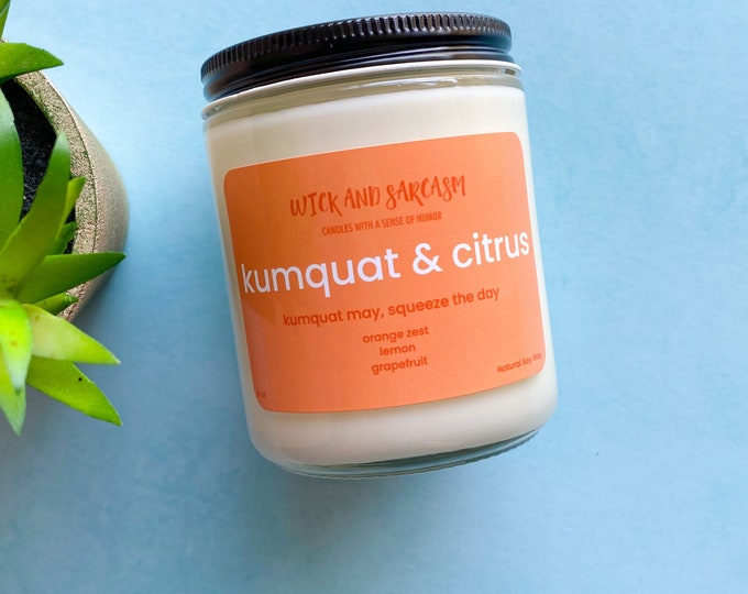 Kumquat & Citrus Candle - Citrus Candle - Home Decor - Housewarming gift - Citrus Fragrances