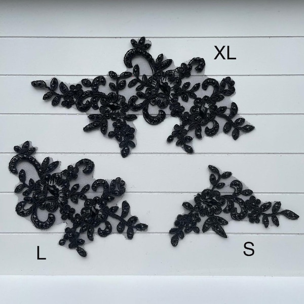 Decorative Dance Hair Piece in BLACK Rhinestone Appliqué Competition Freestyle Lyrical Ballet Ballerina