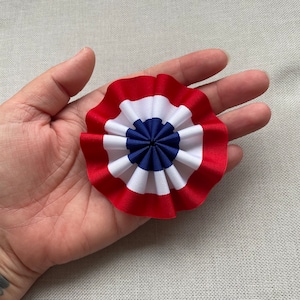 Tricolour Cockade French Revolution Rosette  Brooch Le Mis Costume Prop American USA History