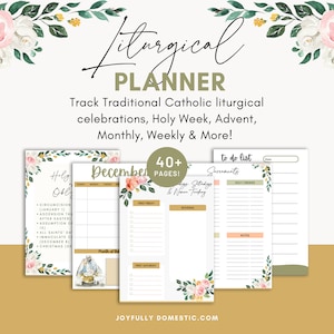 Traditional Catholic Liturgical Planner - binder printable pages