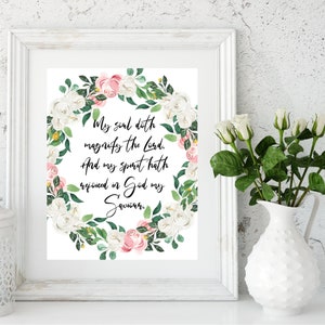 St Luke Magnificat verse print