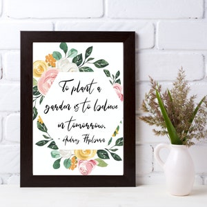 Audrey Hepburn garden quote