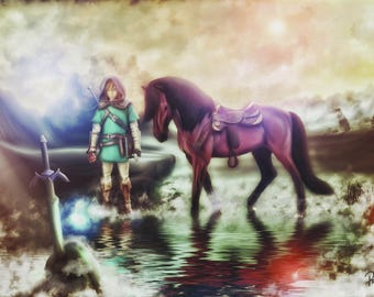 The Legend of Zelda A3 (297x420mm) 350 gsm silk paper.