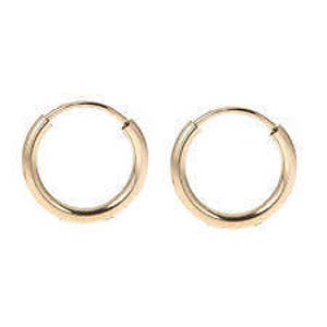 Gold Filled 14K Endless Hoop Earrings 24mm Size