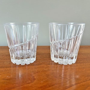 Vintage Pair of Mikasa Crystal Uptown Rocks Lowball Drink Glasses
