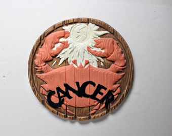 Vintage Zodiac Plaque - Cancer Sign of the Crab Zodiac Plaque