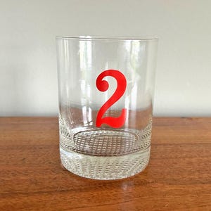Vintage Numbered Drink Glasses - Etsy