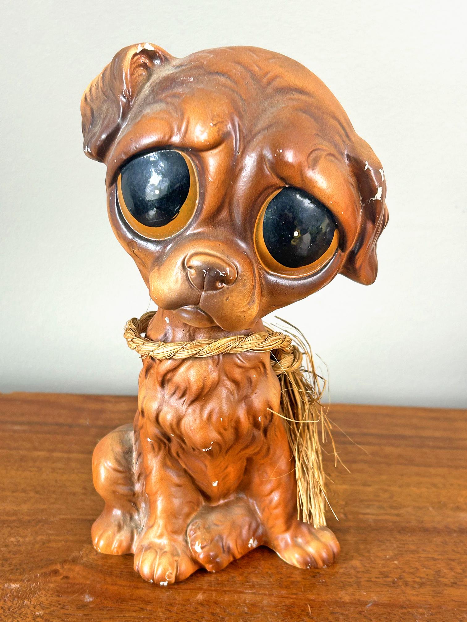 ビンテージEnesco製 Big eye Dog 置物 陶器 犬 フィギュリン ビンテージEnesco製 Big eye Dog 置物 陶器 犬 フィギュリン