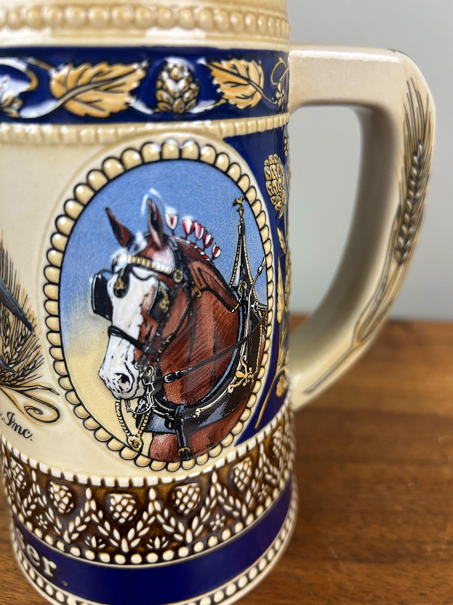 Vintage Budweiser 1987 Anheuser Busch Collectors Beer Stein Mug
