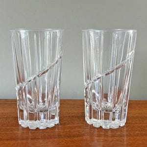 Vintage Mikasa Crystal Uptown Rocks Highball Glasses Tumblers - Set of 2