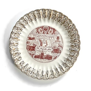 Vintage Mississippi Souvenir State Plate