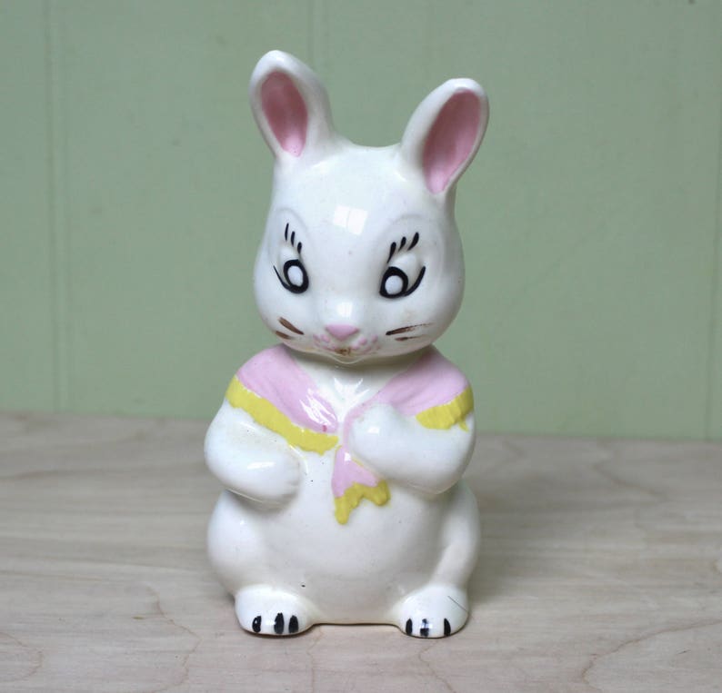 Vintage Ceramic Bunny Rabbit Figurine Etsy