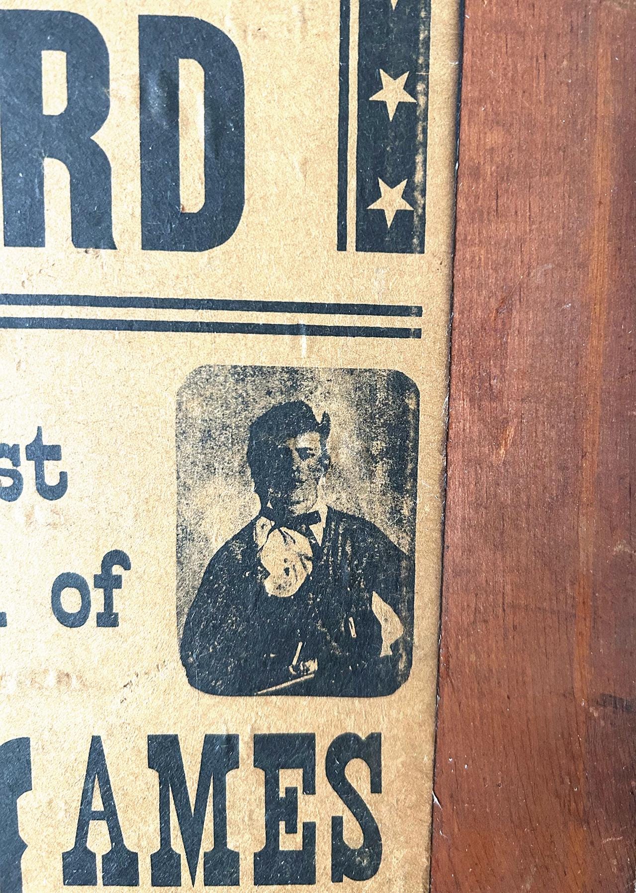 Vintage Reward Poster for the Arrest of Jesse James Wood Sign