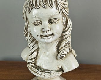 Vintage Girl and Boy Busts by Universal Statuary Corp. Chicago