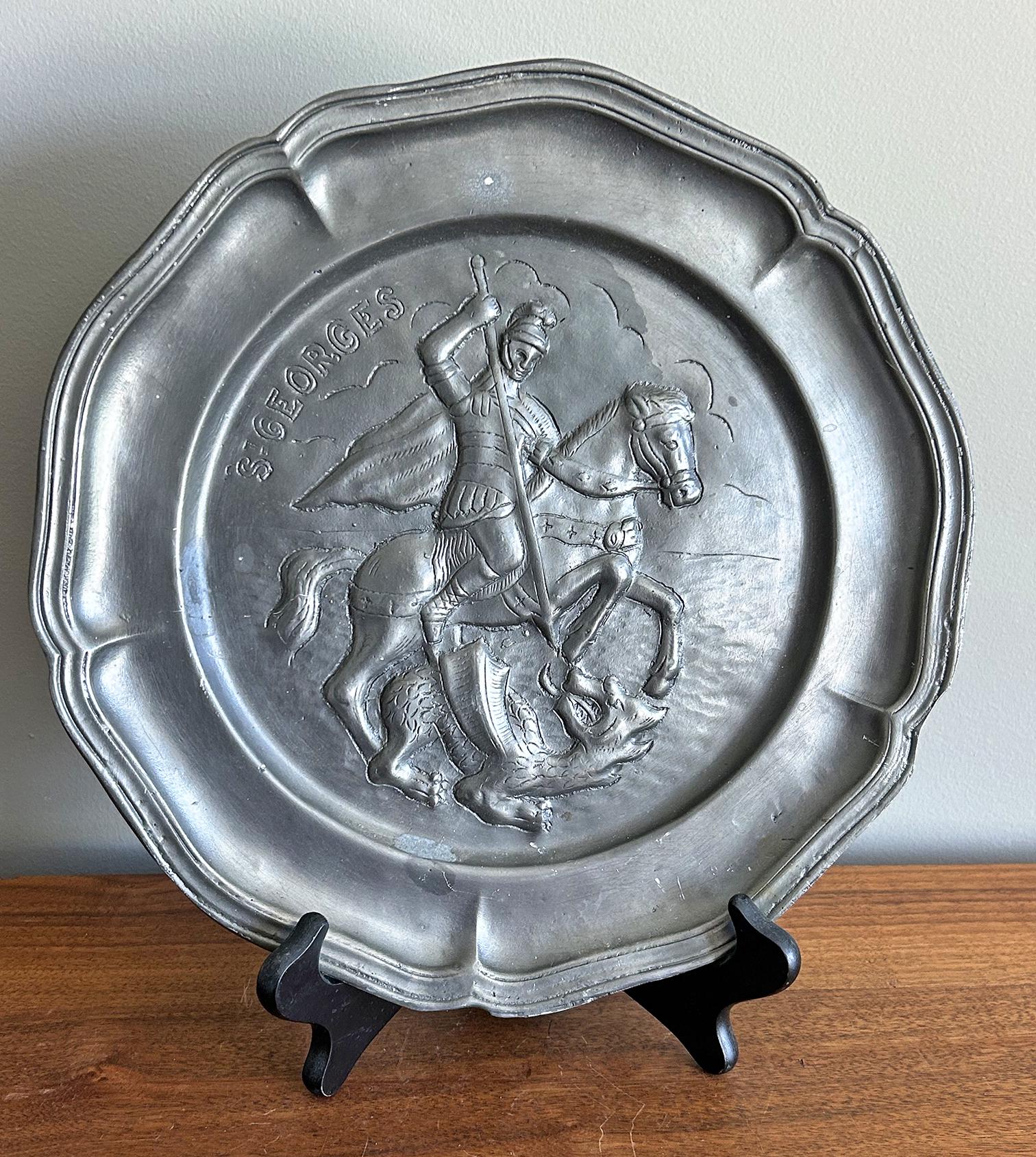 【美品】ドイツ製錫　アンティーク調 プレート Winter Zinn Pewter Plate - Etsy