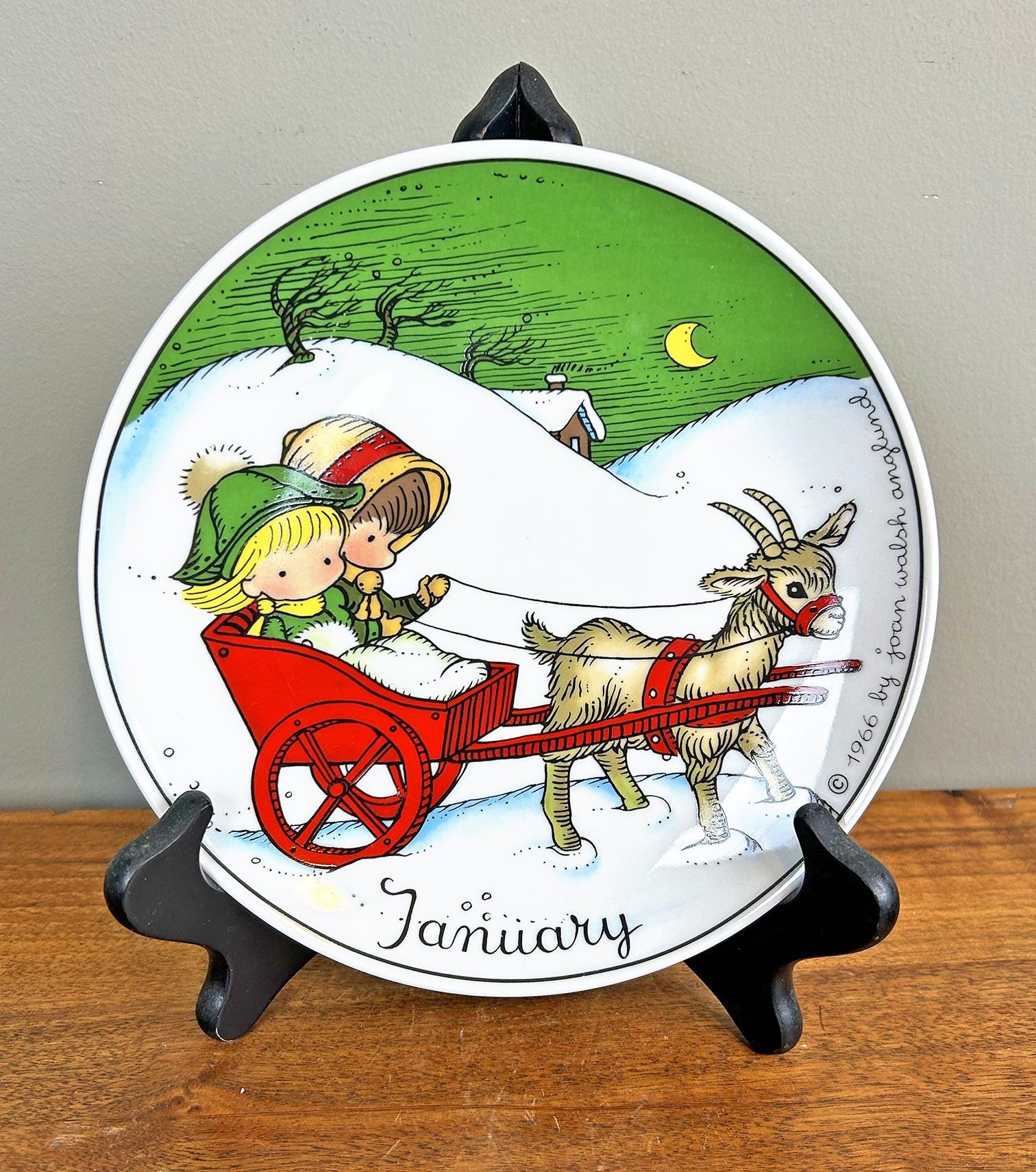 Vintage Joan Walsh Anglund January Collector's Edition Plate