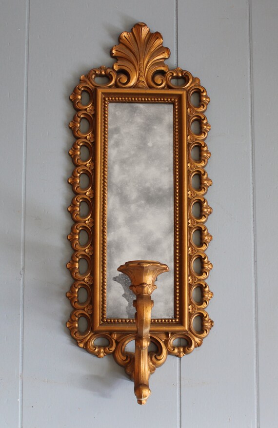 Vintage Mirror With Candle Holders Mirror Ideas