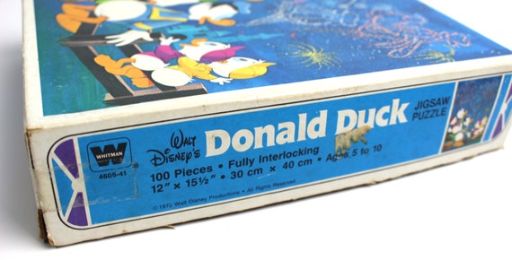 Vintage Walt Disney Donald Duck Puzzle - Etsy