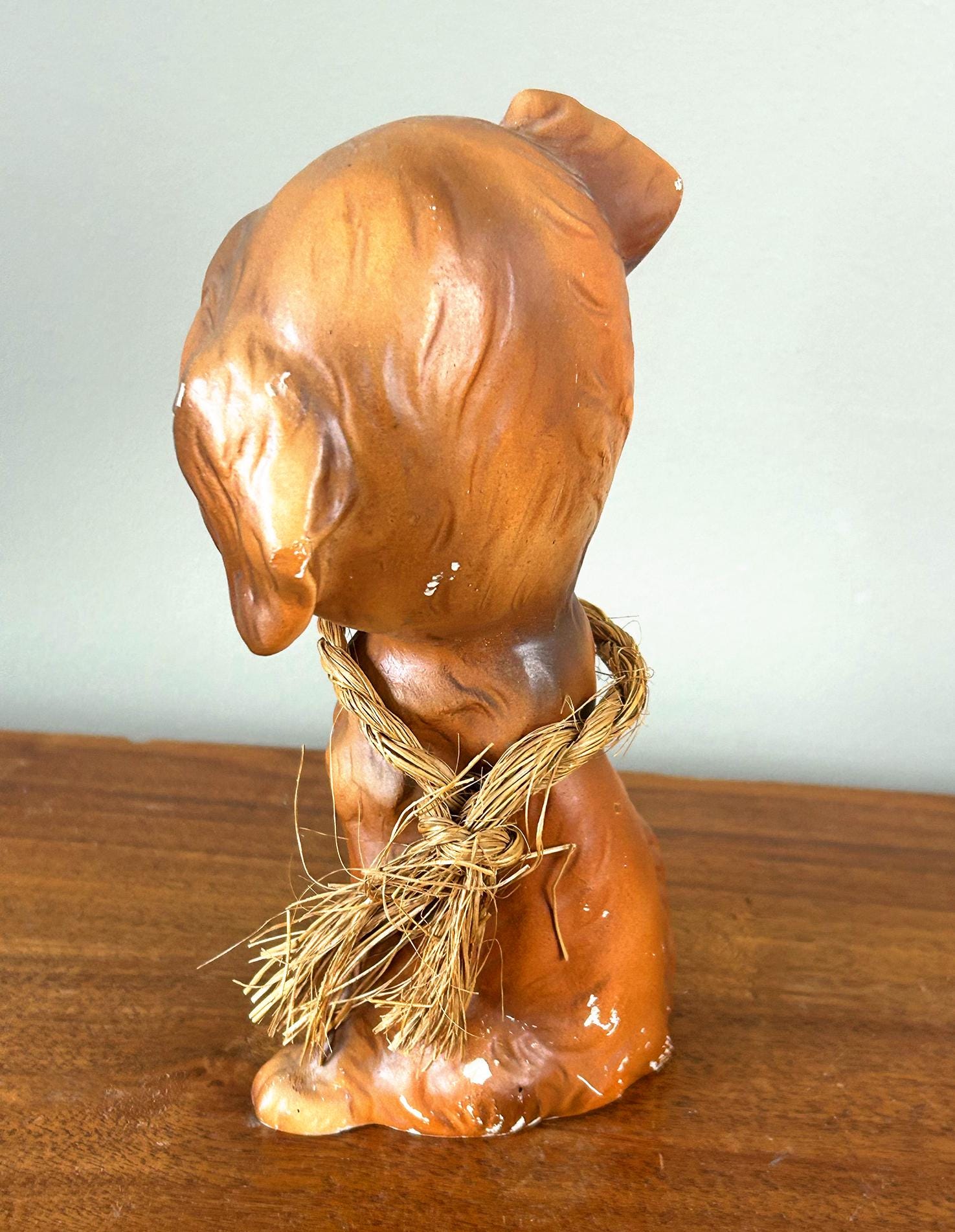 Vintage Sad Big Eyed Dog Ceramic Figurine Enesco 1960s - Etsy