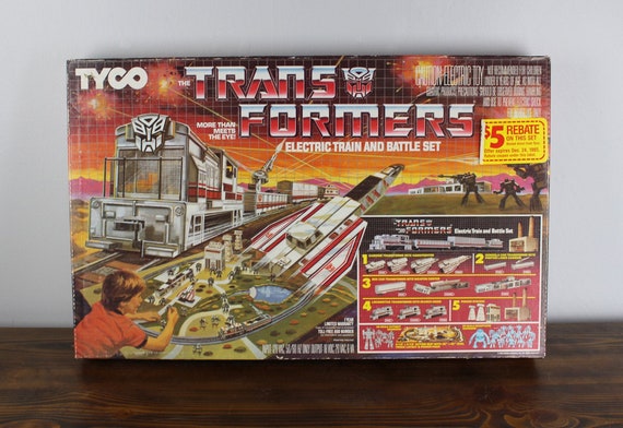 transformers electric train and battle set