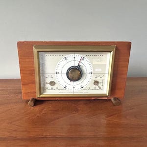 Vintage Airguide Barometer Thermometer Hygrometer Desktop Weather Station ***READ DESCRIPTION