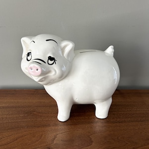 Vintage grote keramische lachende spaarpot