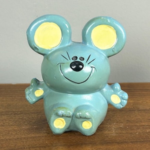 Vintage Anthropomorphic Mouse Coin Piggy Bank