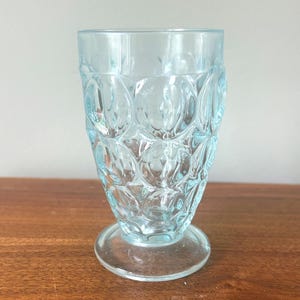 Vintage Yorktown Thumbprint Light Blue 6oz Juice Glass