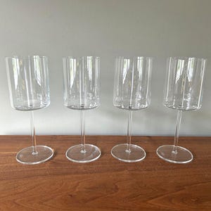 Vintage Schott Zwiesel Modo Clear Crystal Glass Long Stem Wine Glasses 16 oz - Set of 4