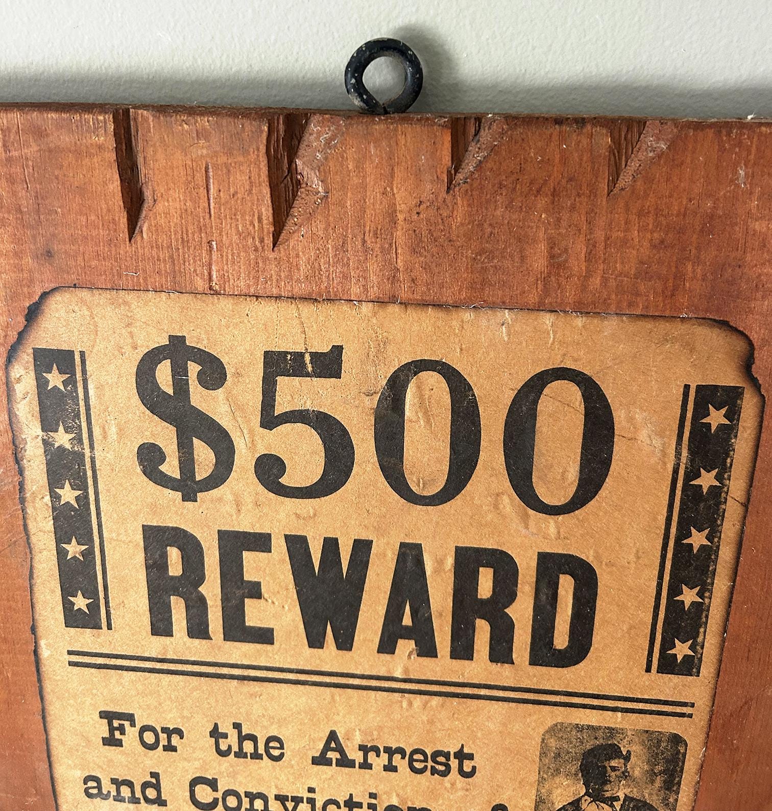 Vintage Reward Poster for the Arrest of Jesse James Wood Sign