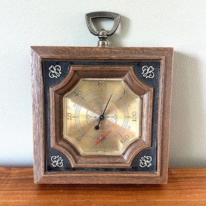 Vintage Springfield Riviera Thermometer & Hygrometer