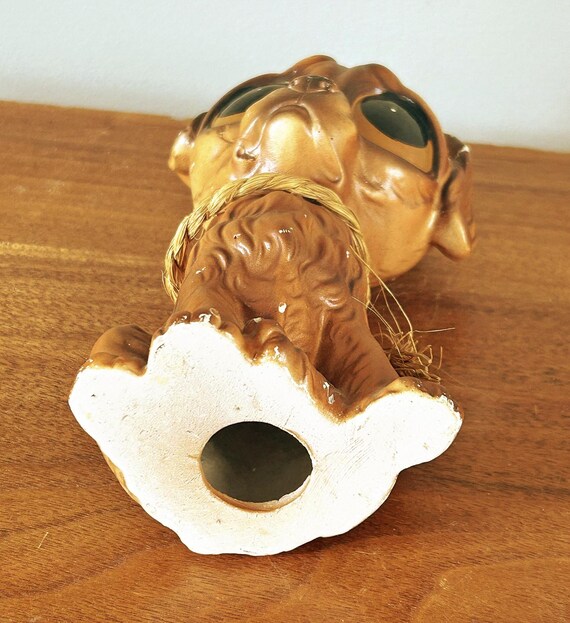 Vintage Sad Big Eyed Dog Ceramic Figurine Enesco 1960s - Etsy