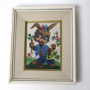 Vintage Framed Needlepoint