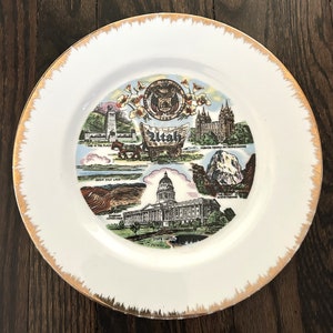 Vintage Utah Souvenir State Plate