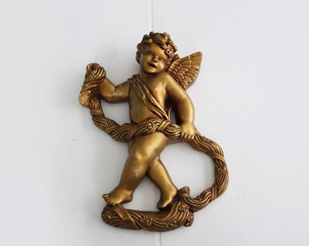Vintage Chalkware Cherub
