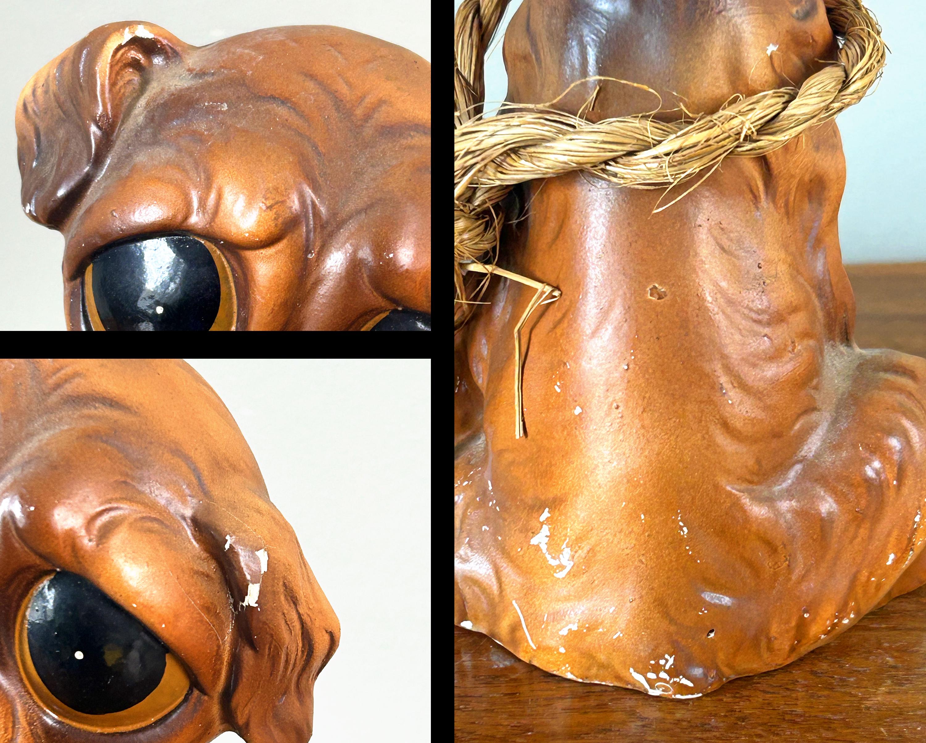 Vintage Sad Big Eyed Dog Ceramic Figurine Enesco 1960s - Etsy