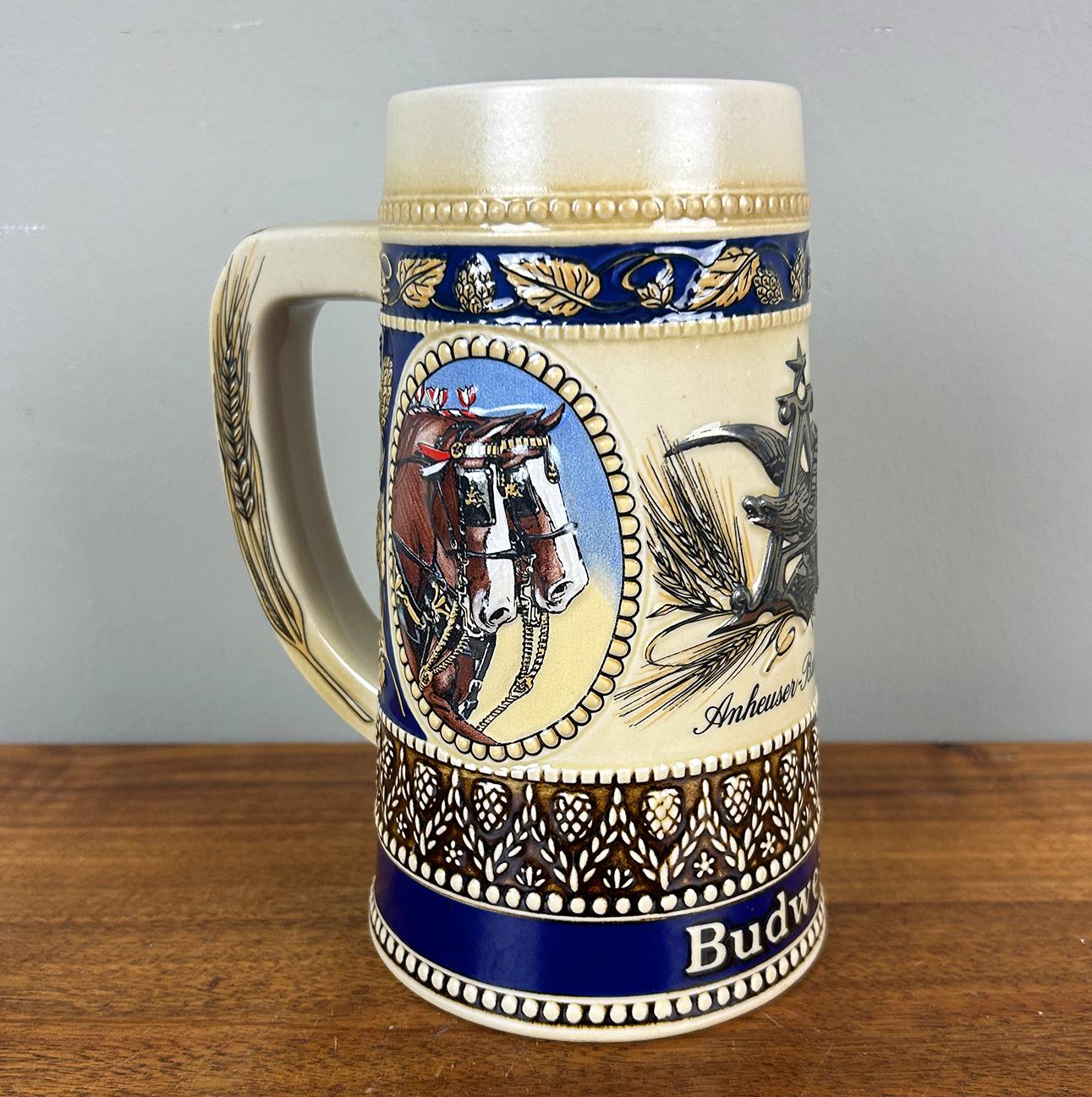 Vintage Budweiser 1987 Anheuser Busch Collectors Beer Stein Mug