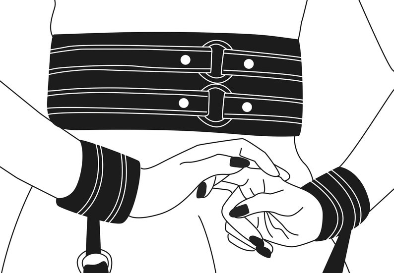 Shibari Art Print – Frau im Bondage Harness, erotische Illustration Bild 9