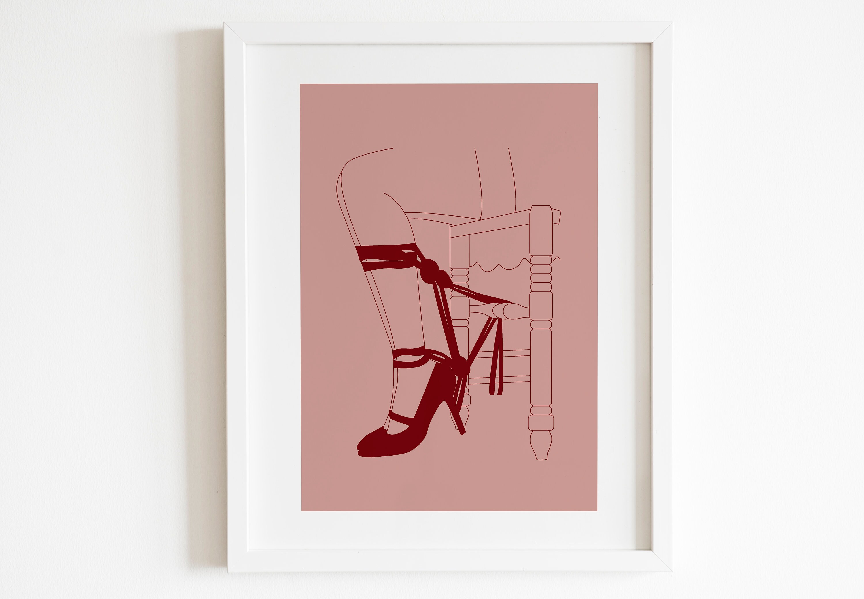 Rope Bondage Furniture Bunny Shibari BDSM Art - Kink Positive Shibari