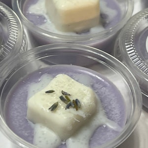 Lavender Fluff, Lavender and Marshmallow, Shottie Soy Wax Melts, Shots, Soy Shots, Soy wax melts, Shotties, Shot Cups, Scented Wax Melts,