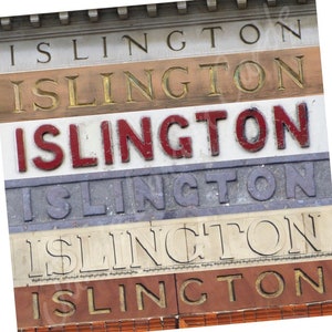 Islington Warm Stripes - prints en wenskaarten - Gratis verzending in het VK