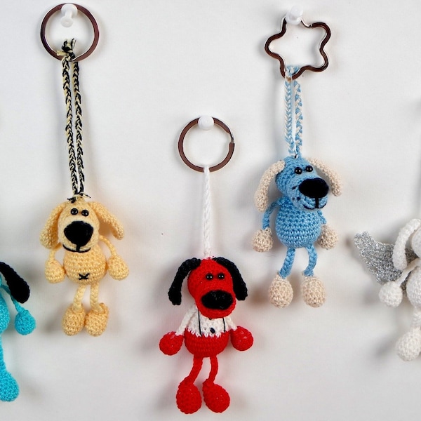 Crochet Pattern Dog Key Ring/ Bag Pendant - english Version